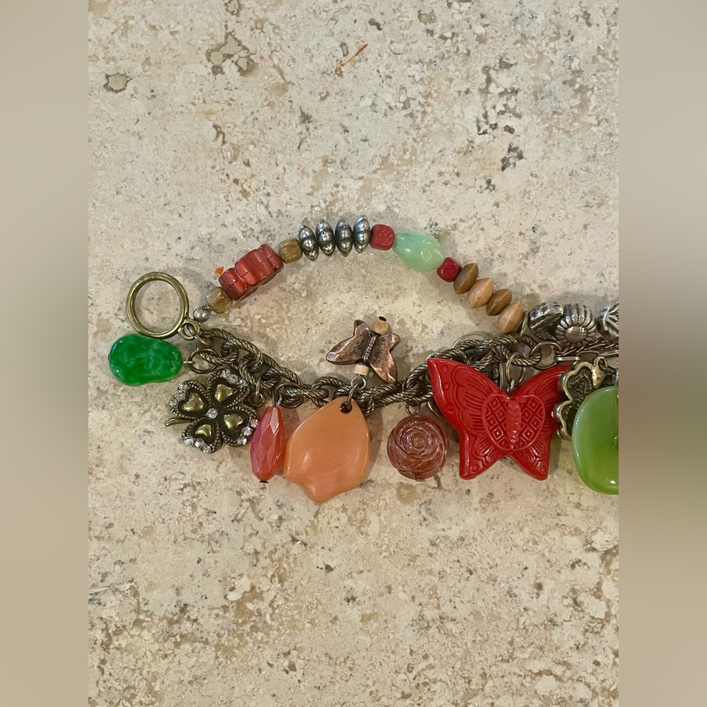 Vibrant Bohemian Charm Bracelet *Excellent Cond* - Picture 2 of 4